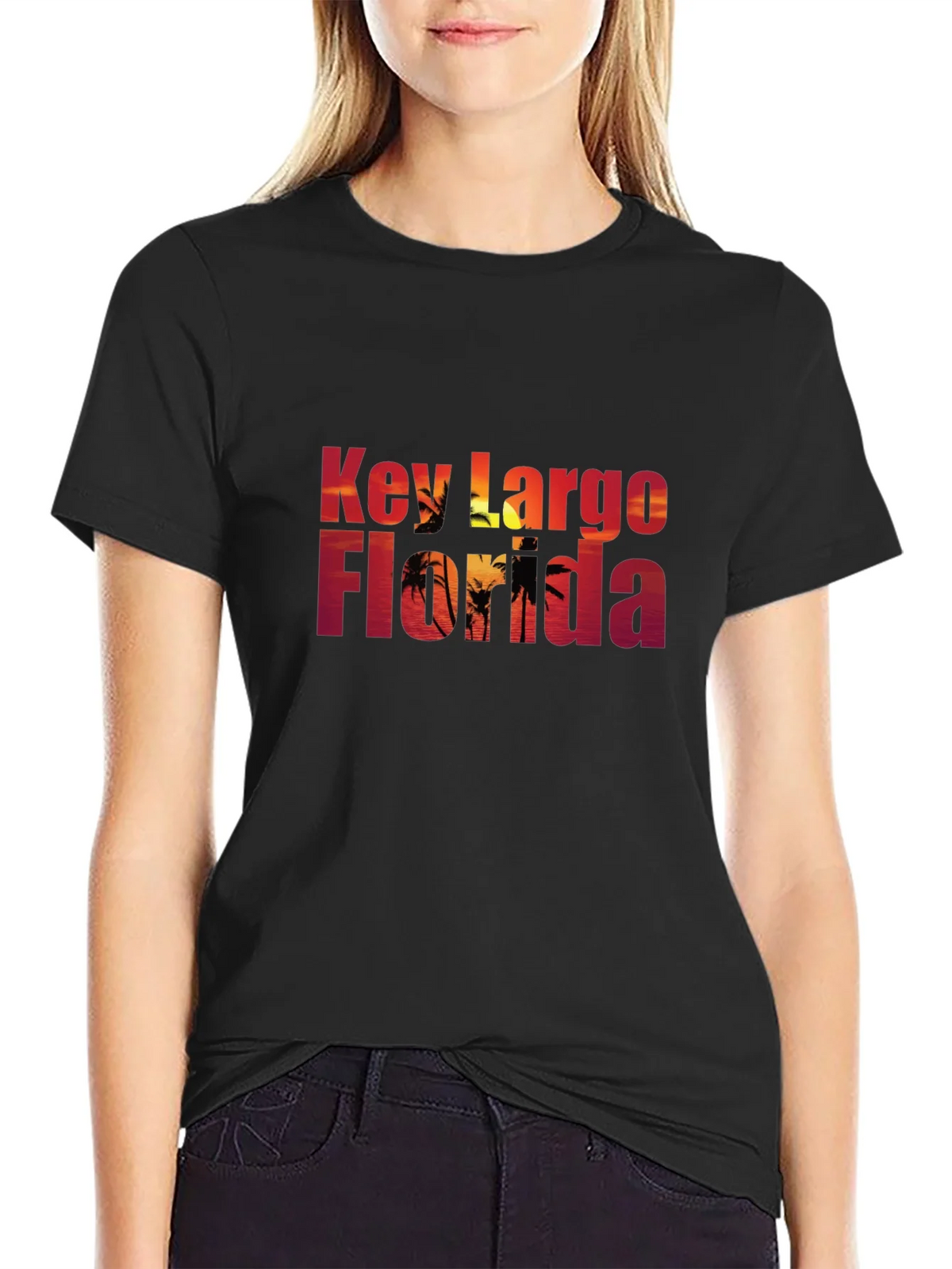 Key Largo Florida Black T-Shirt product image 2