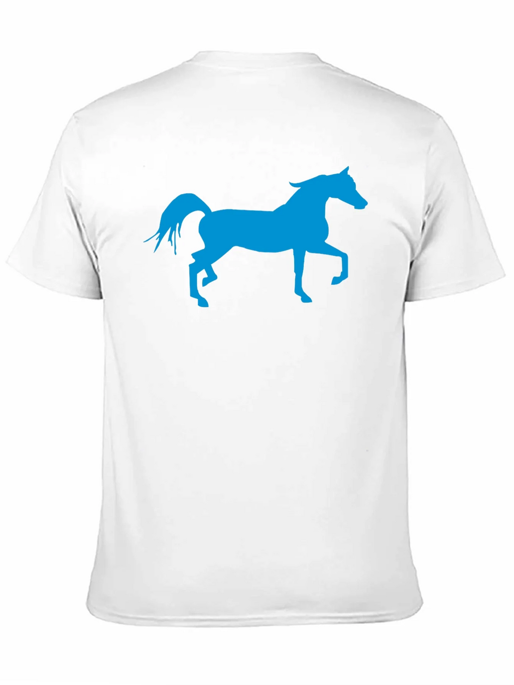 Blue Horse Graphic Black T-Shirt product image 3