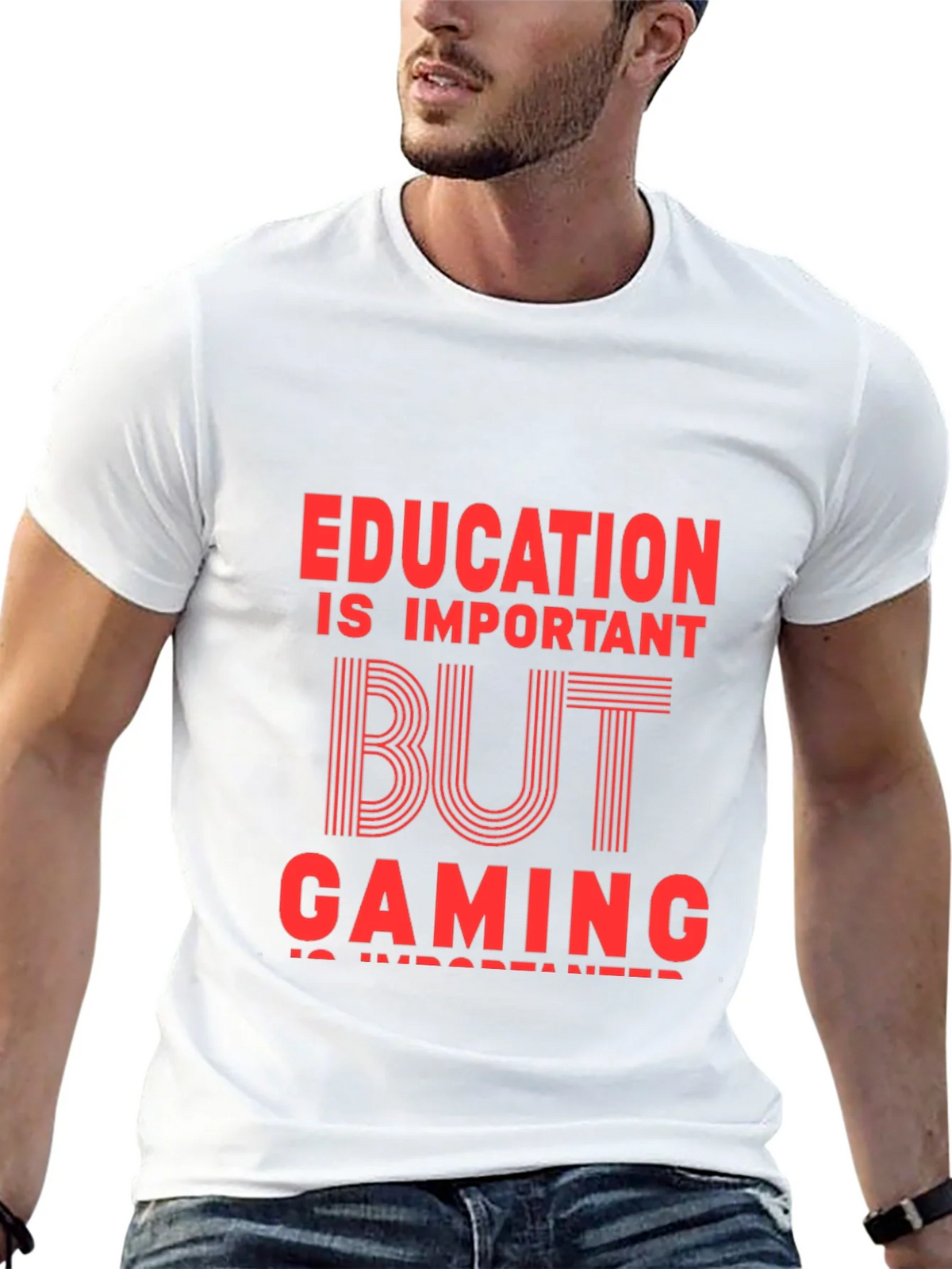 Education is Important But Gaming T-Shirt product image 4