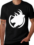 Elk Head Graphic Black T-Shirt product image 1