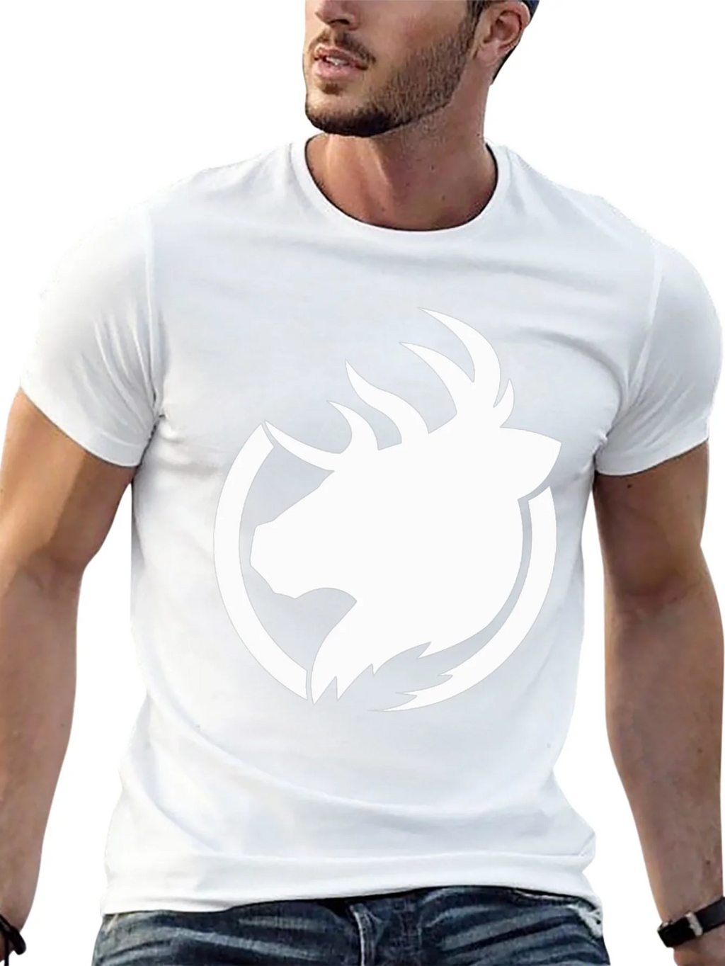 Elk Head Graphic Black T-Shirt product image 12