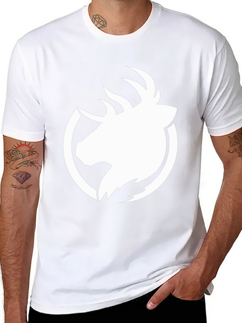 Elk Head Graphic Black T-Shirt product image 7
