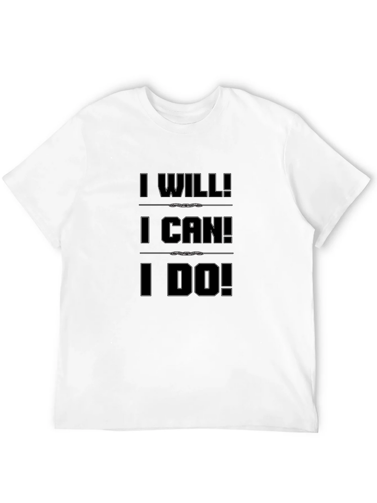 Motivational I Will I Can I Do Black T-Shirt product image 8