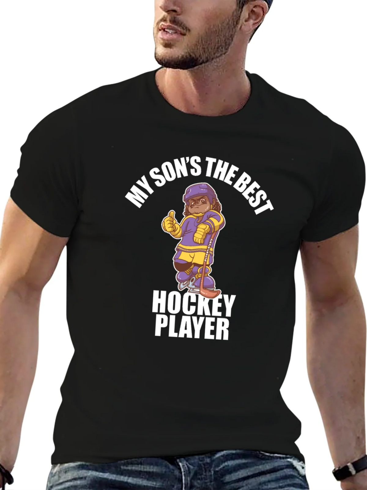 My Sons the Best Hockey Player T-Shirt product image 5
