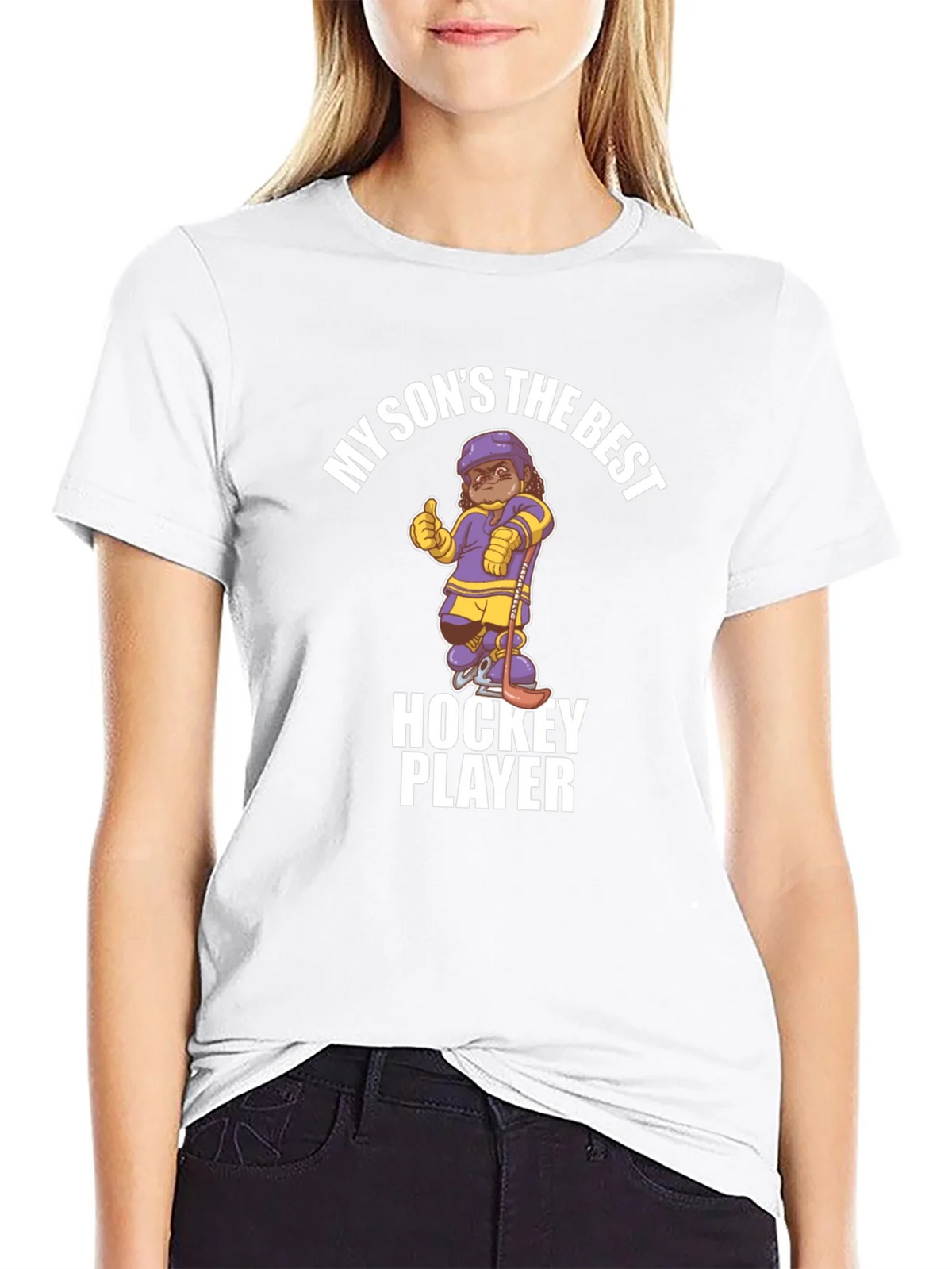 My Sons the Best Hockey Player T-Shirt product image 6