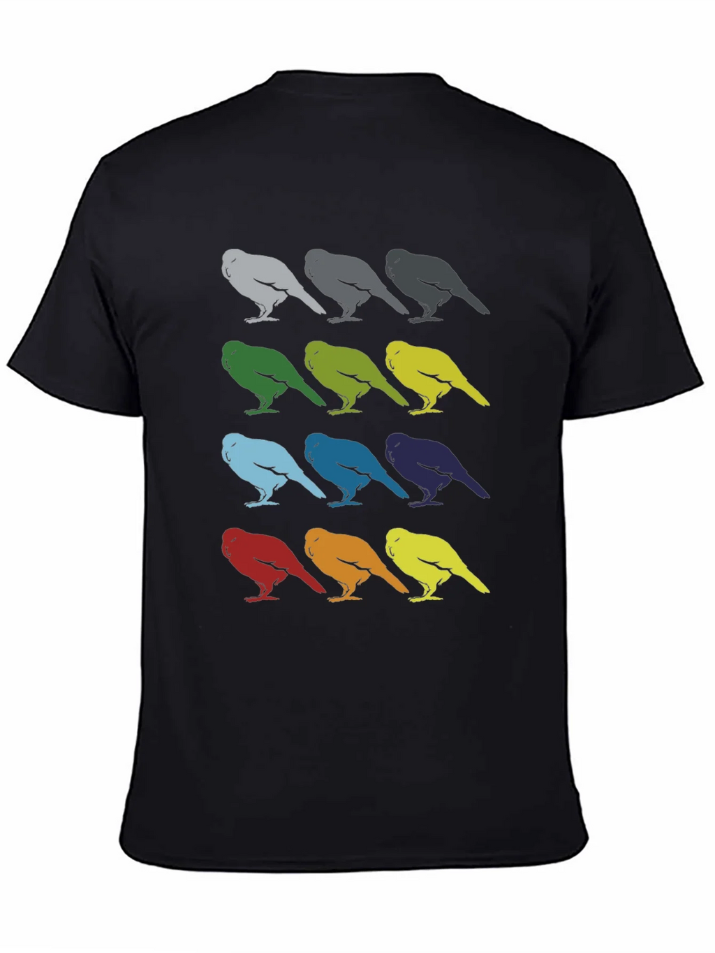 Bird Pattern Graphic Tee - Mens Black T-Shirt product image 3