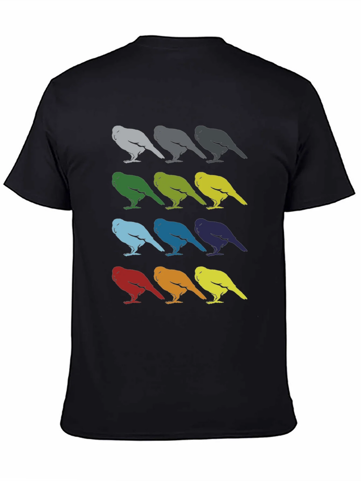 Bird Pattern Graphic Tee - Mens Black T-Shirt product image 3