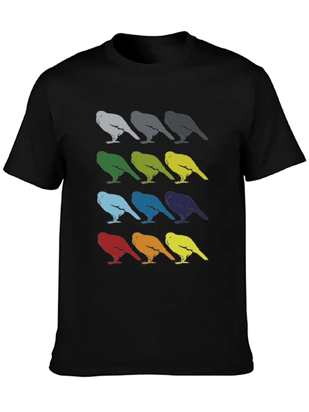 Bird Pattern Graphic Tee - Mens Black T-Shirt product image 2
