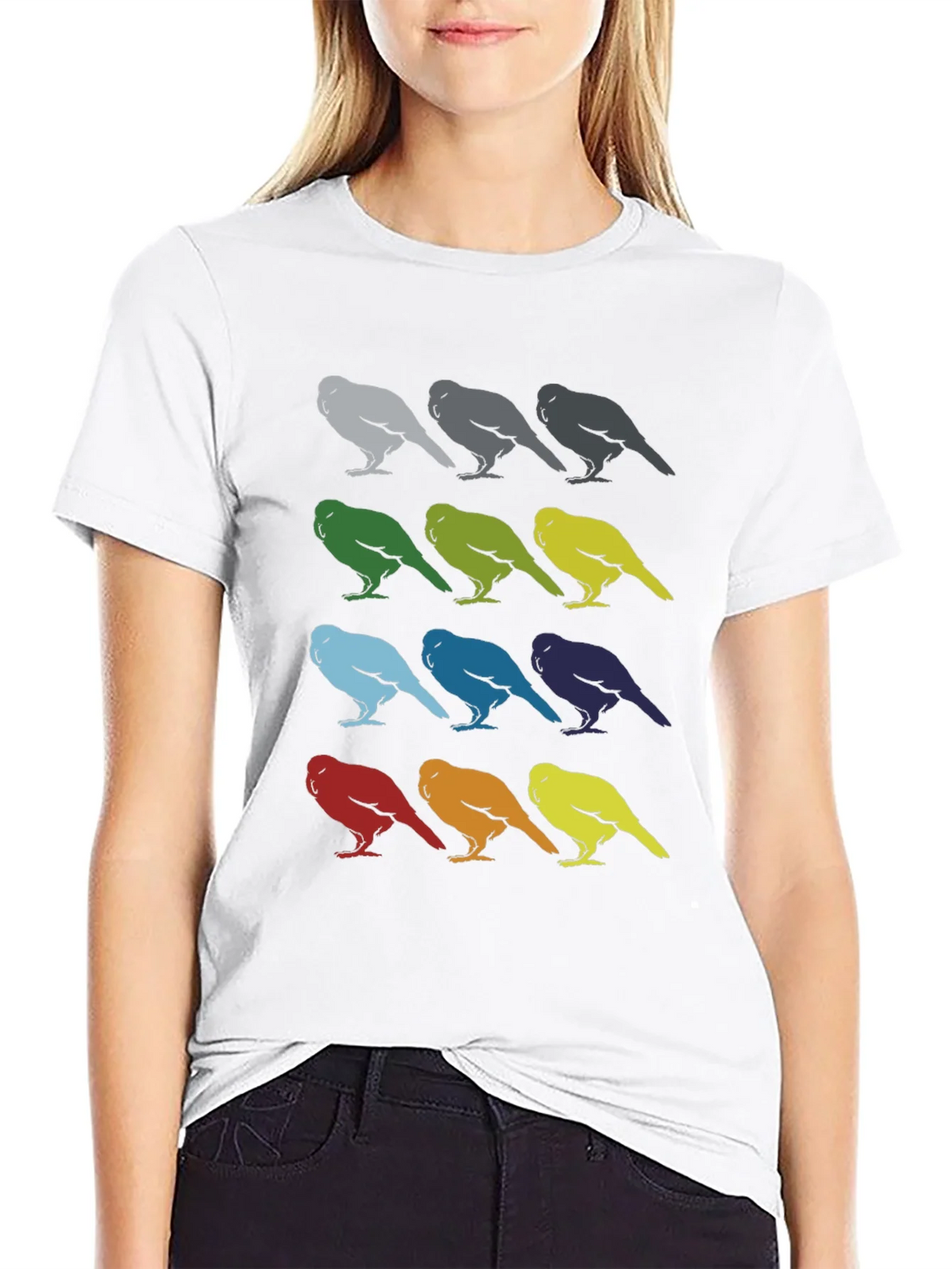 Bird Pattern Graphic Tee - Mens Black T-Shirt product image 5