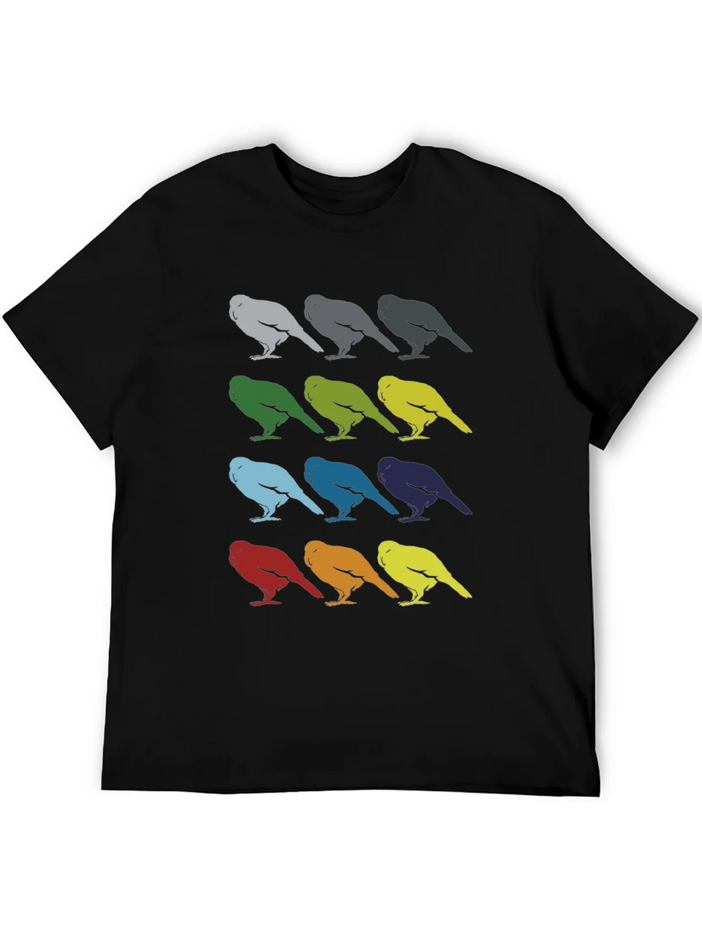 Bird Pattern Graphic Tee - Mens Black T-Shirt product image 4