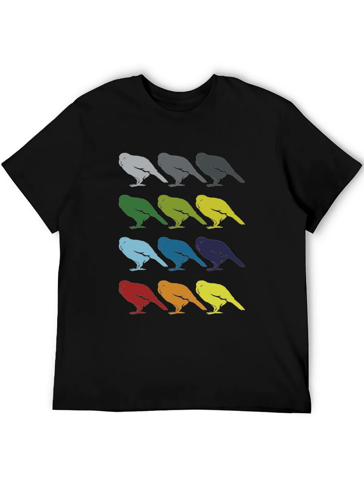 Bird Pattern Graphic Tee - Mens Black T-Shirt product image 4