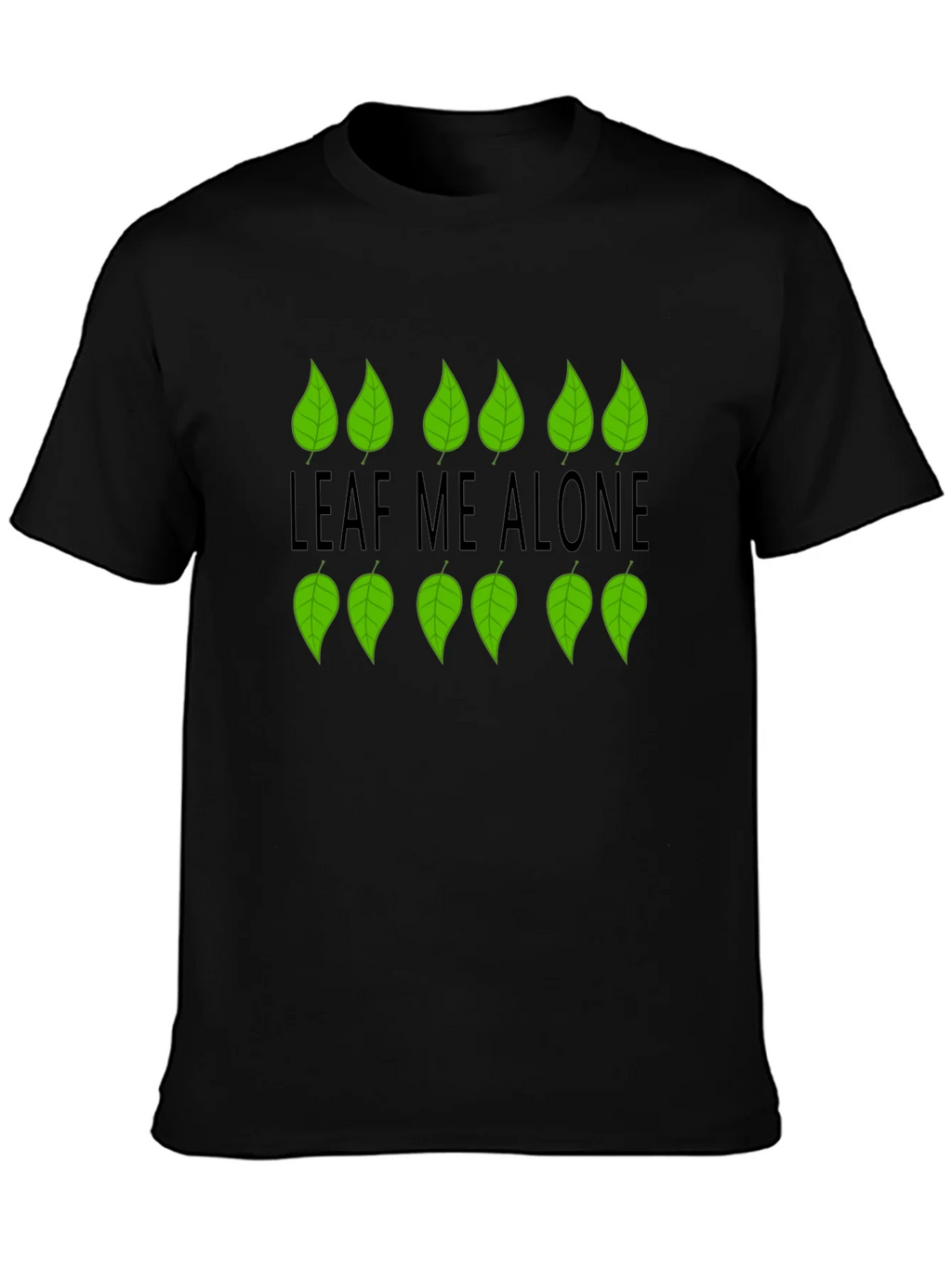 Leaf Me Alone Graphic Black T-Shirt product image 3