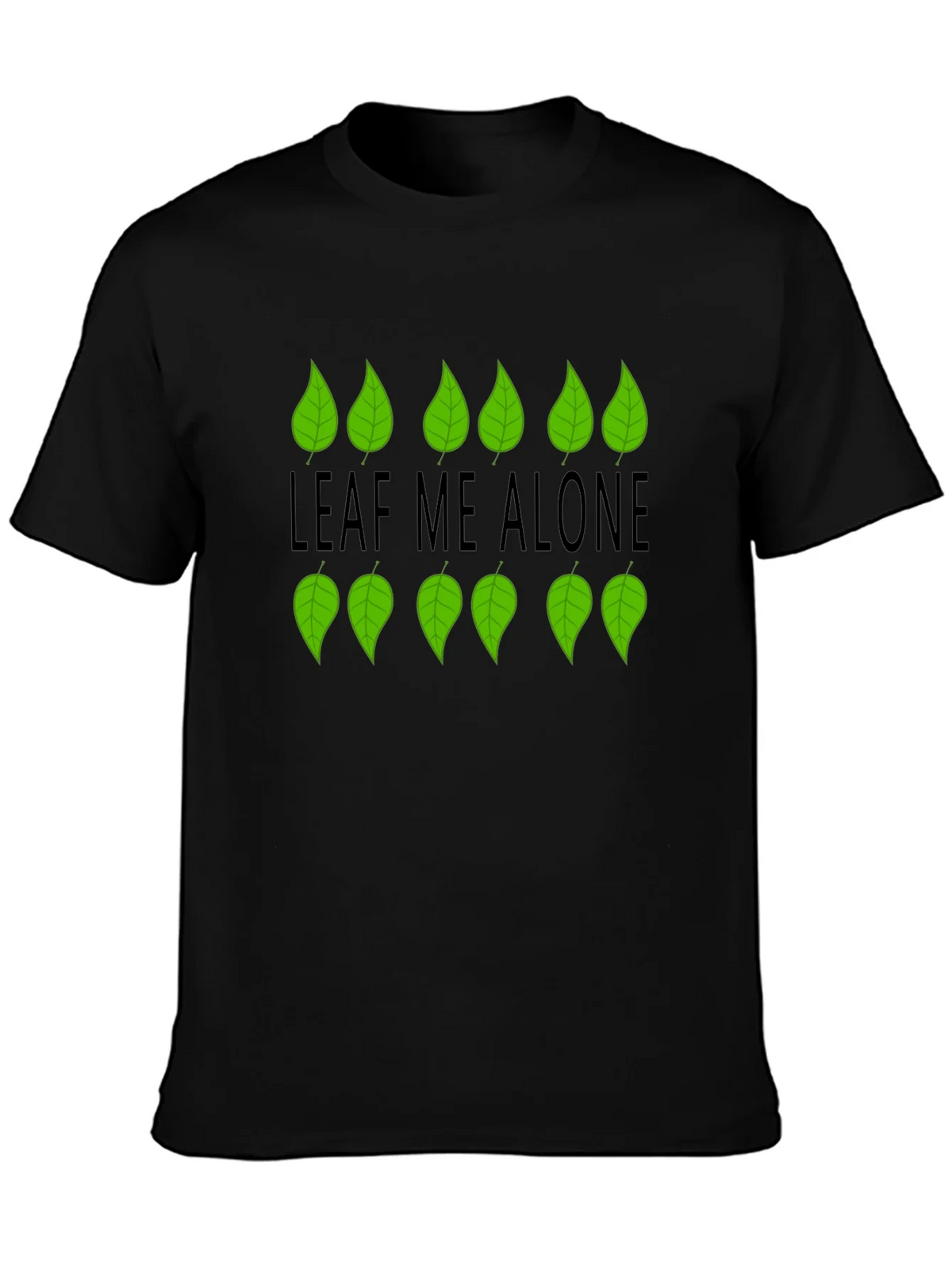 Leaf Me Alone Graphic Black T-Shirt product image 3