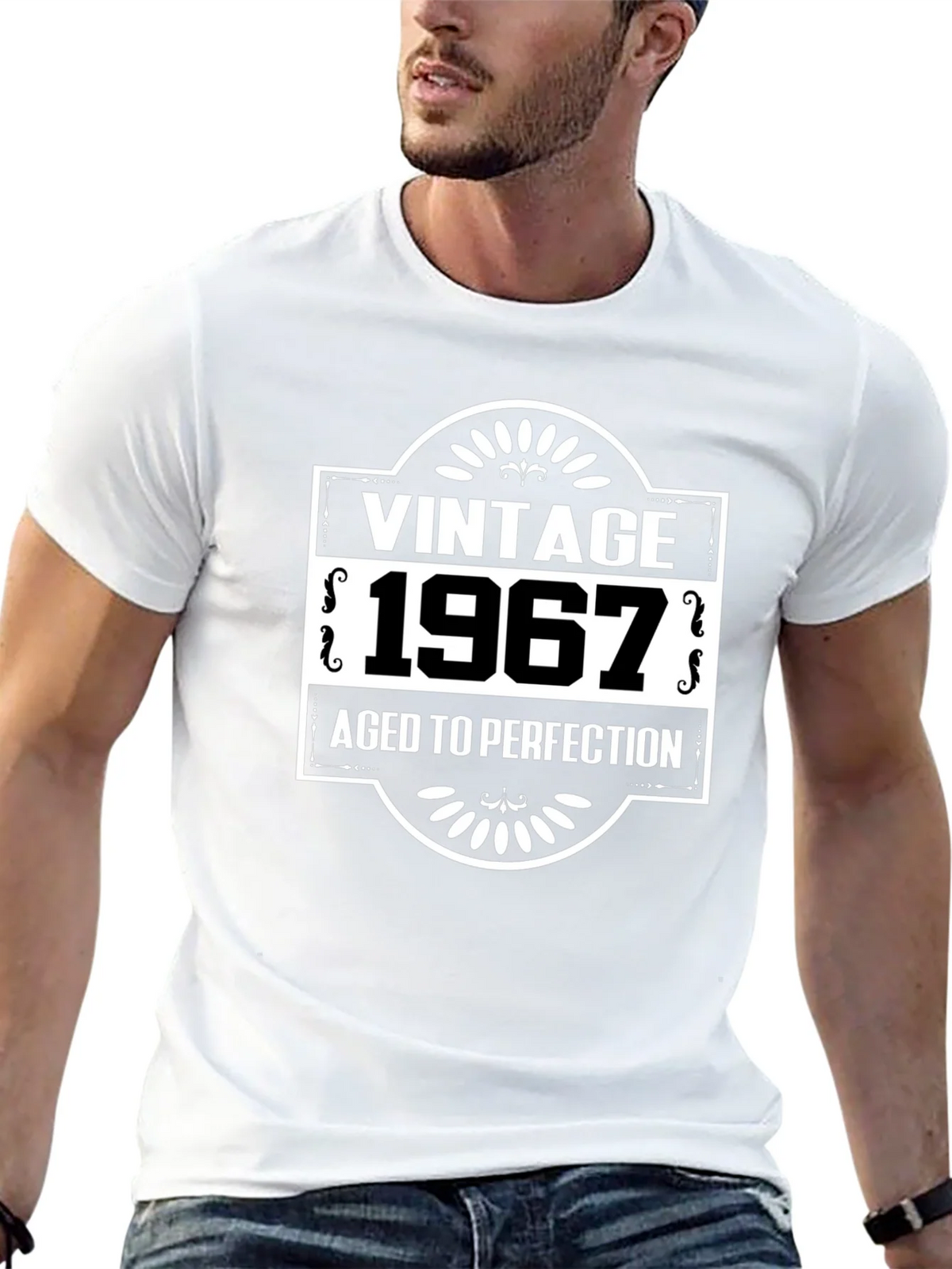 Vintage 1967 Aged To Perfection Black T-Shirt product image 12