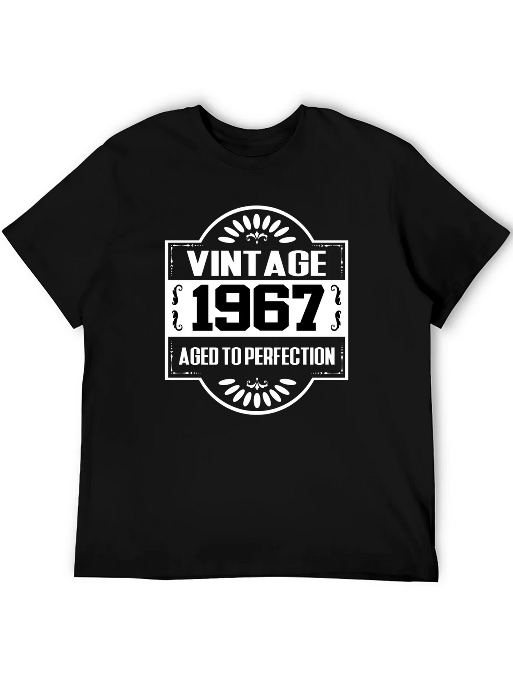 Vintage 1967 Aged To Perfection Black T-Shirt product image 5