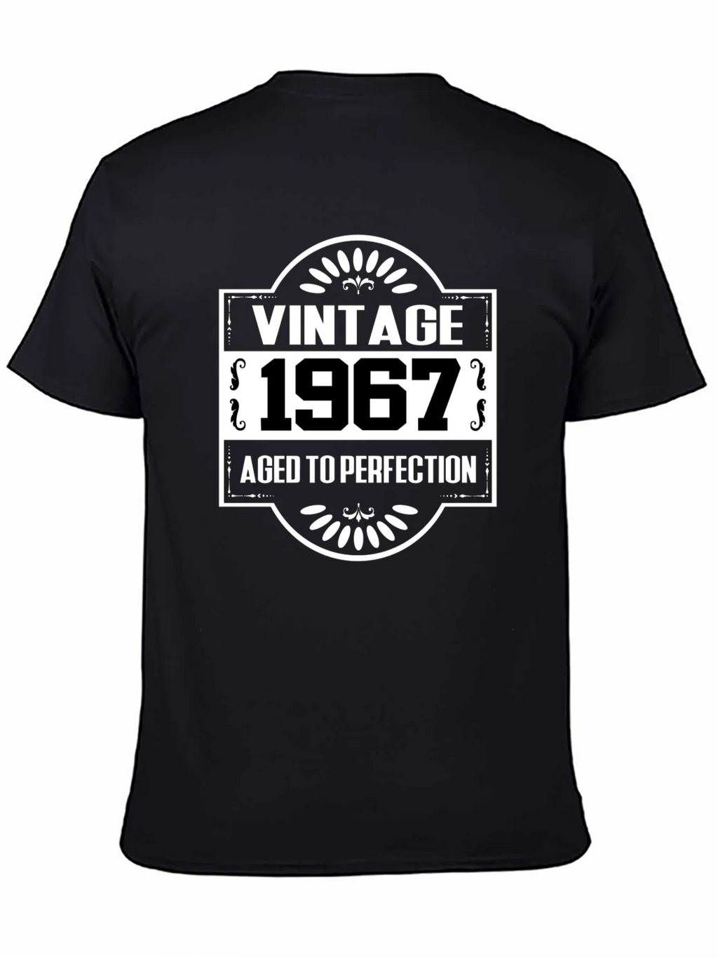 Vintage 1967 Aged To Perfection Black T-Shirt product image 4