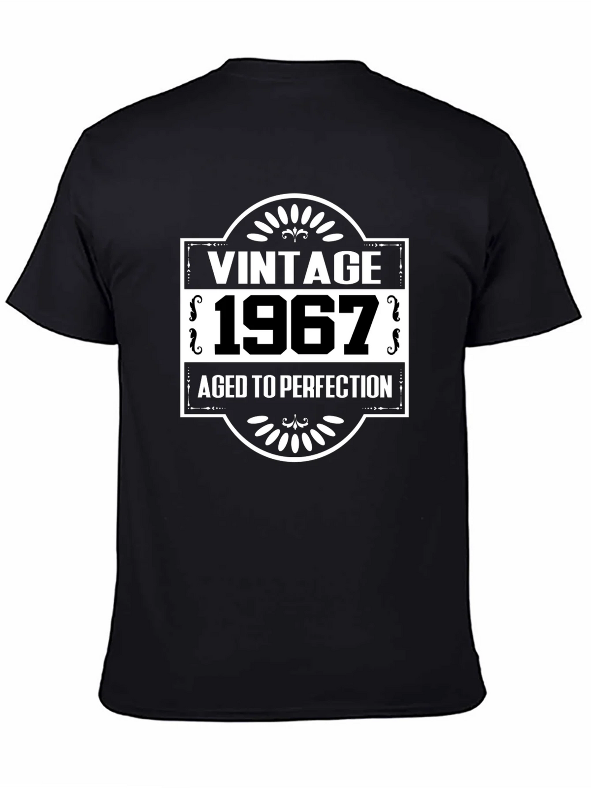 Vintage 1967 Aged To Perfection Black T-Shirt product image 4