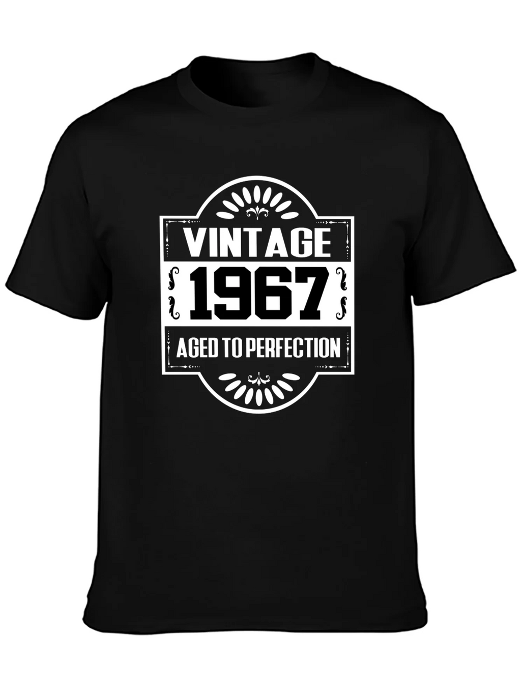Vintage 1967 Aged To Perfection Black T-Shirt product image 3