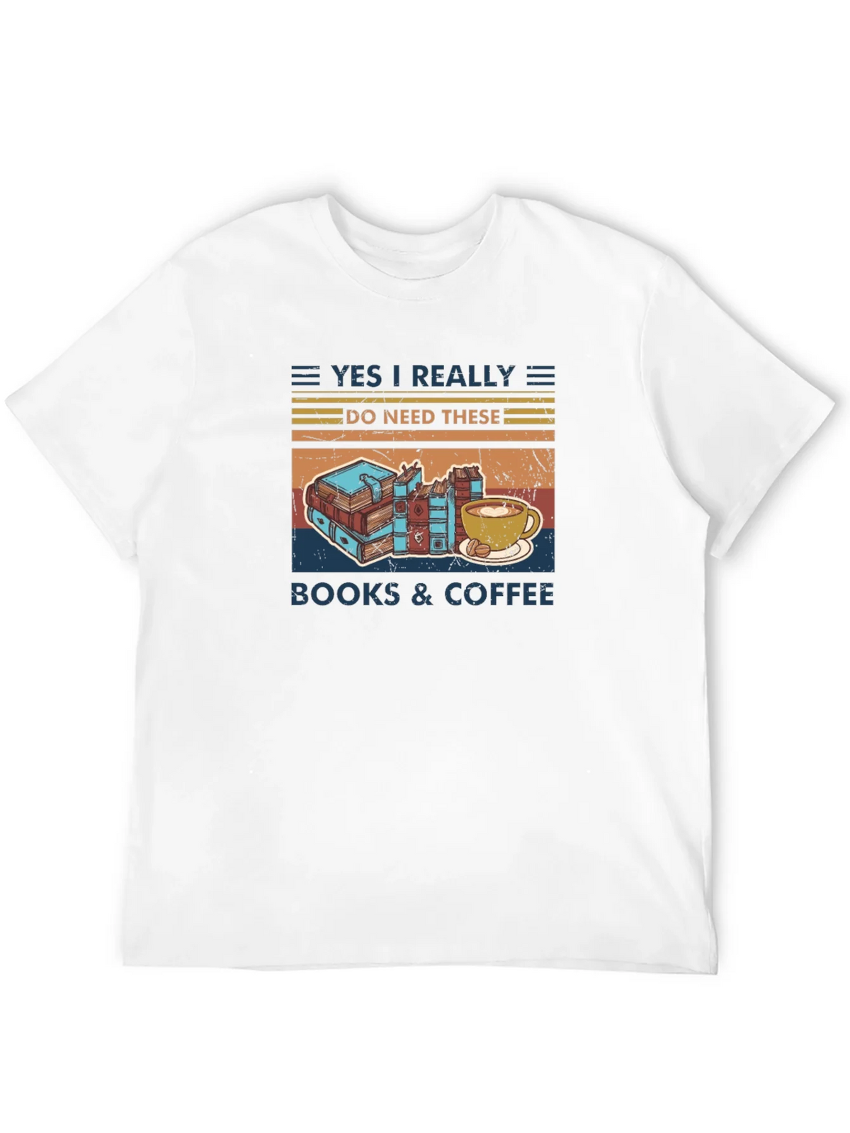 Books & Coffee Retro Graphic Tee product image 3