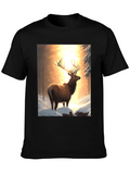 Elk in Snowy Forest T-Shirt product image 1