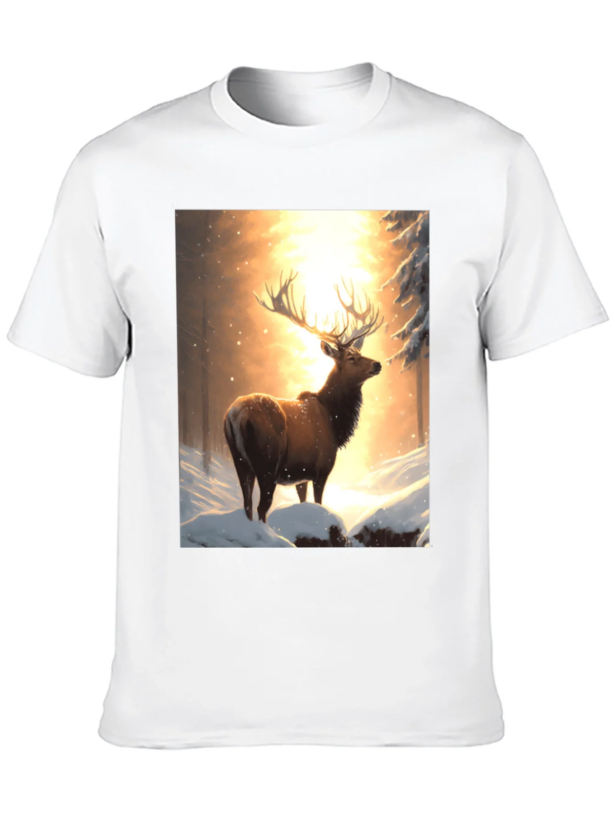 Elk in Snowy Forest T-Shirt product image 2