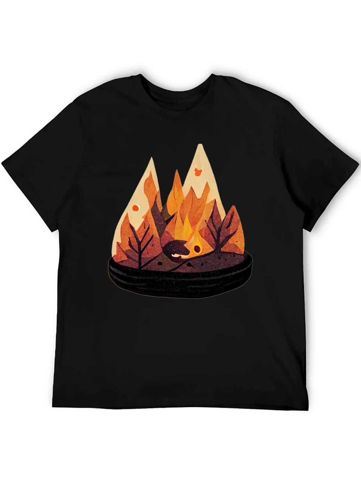 Autumn Campfire Graphic Tee - Black product image 1