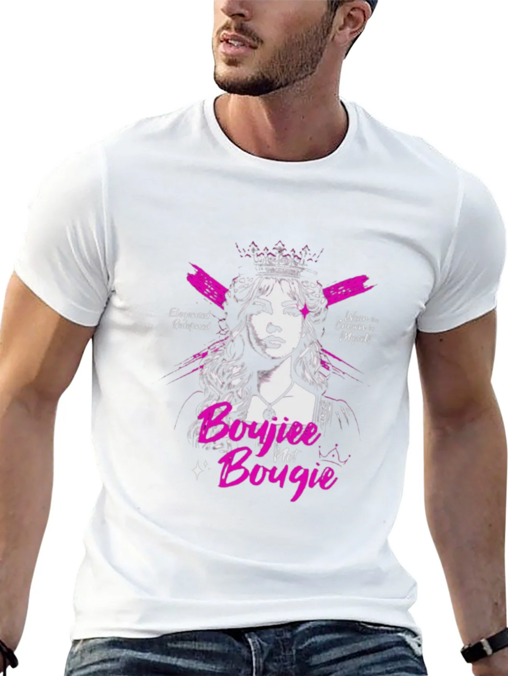 Sassy Boujiee Not Bougie Black Graphic Tee product image 11