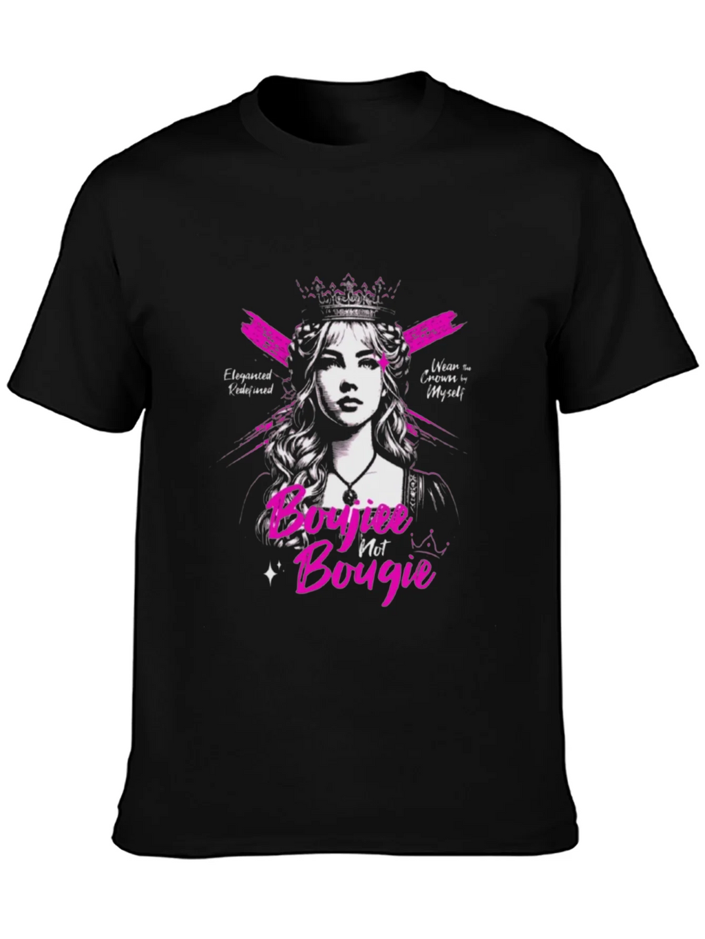 Sassy Boujiee Not Bougie Black Graphic Tee product image 2