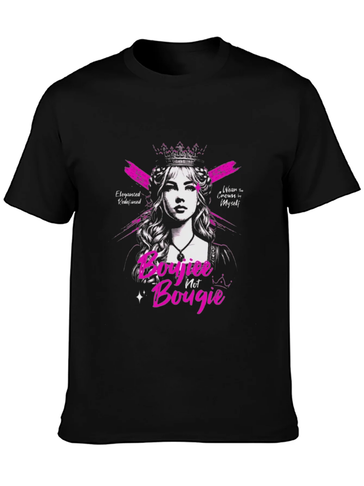 Sassy Boujiee Not Bougie Black Graphic Tee product image 2