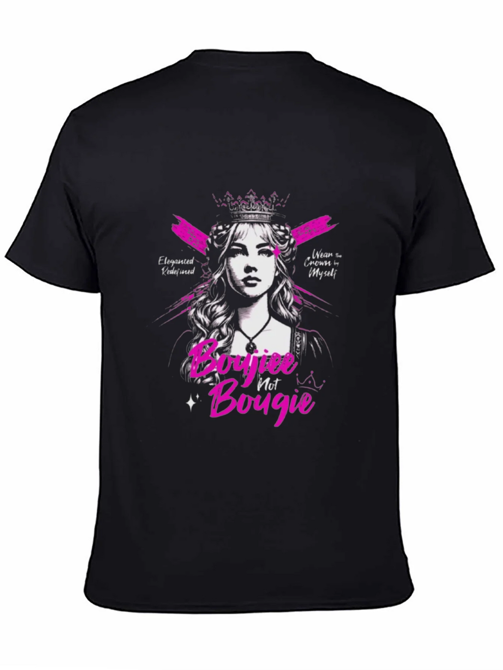 Sassy Boujiee Not Bougie Black Graphic Tee product image 3
