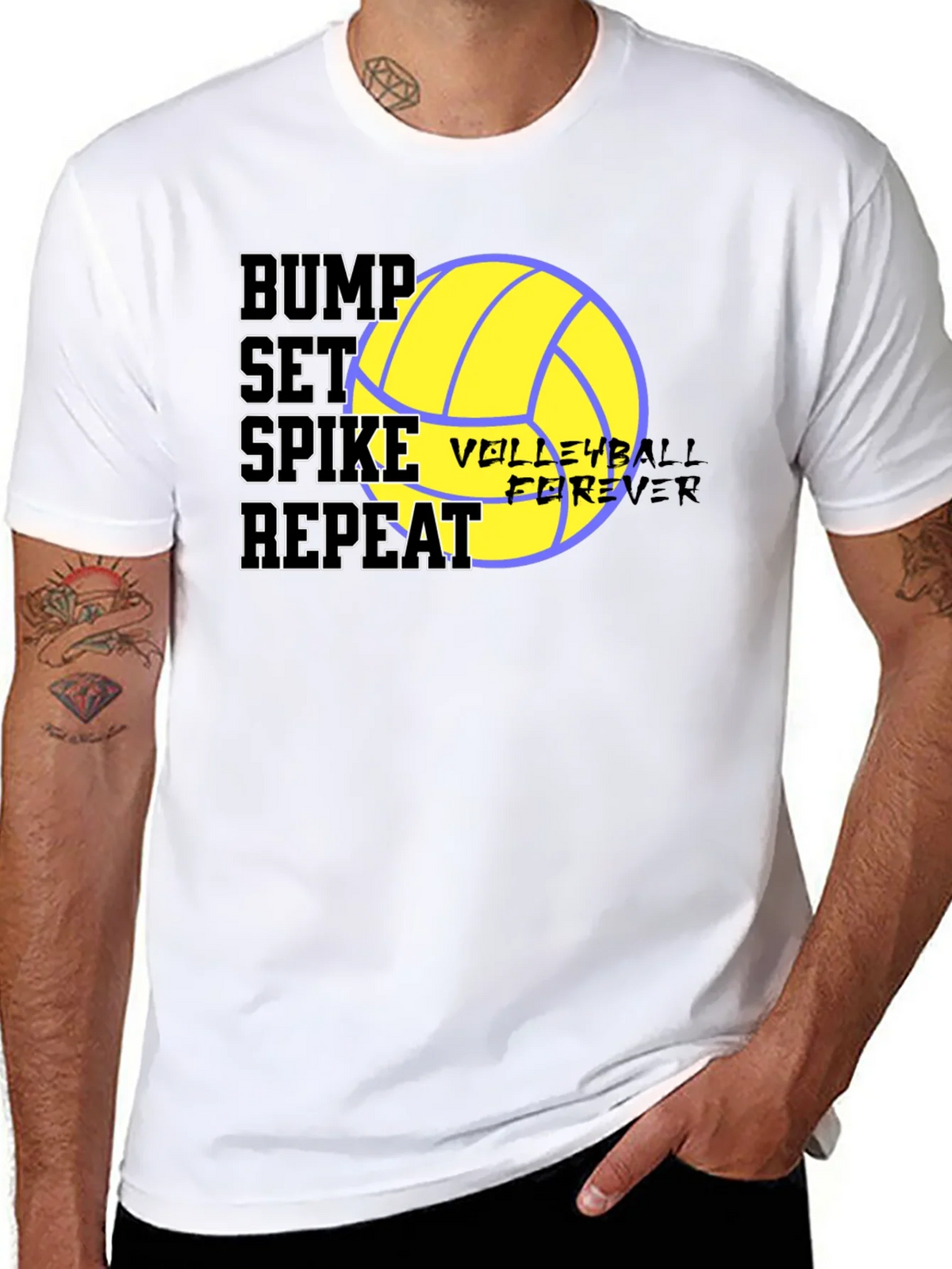 Bump Set Spike Repeat Volleyball T-Shirt product image 6