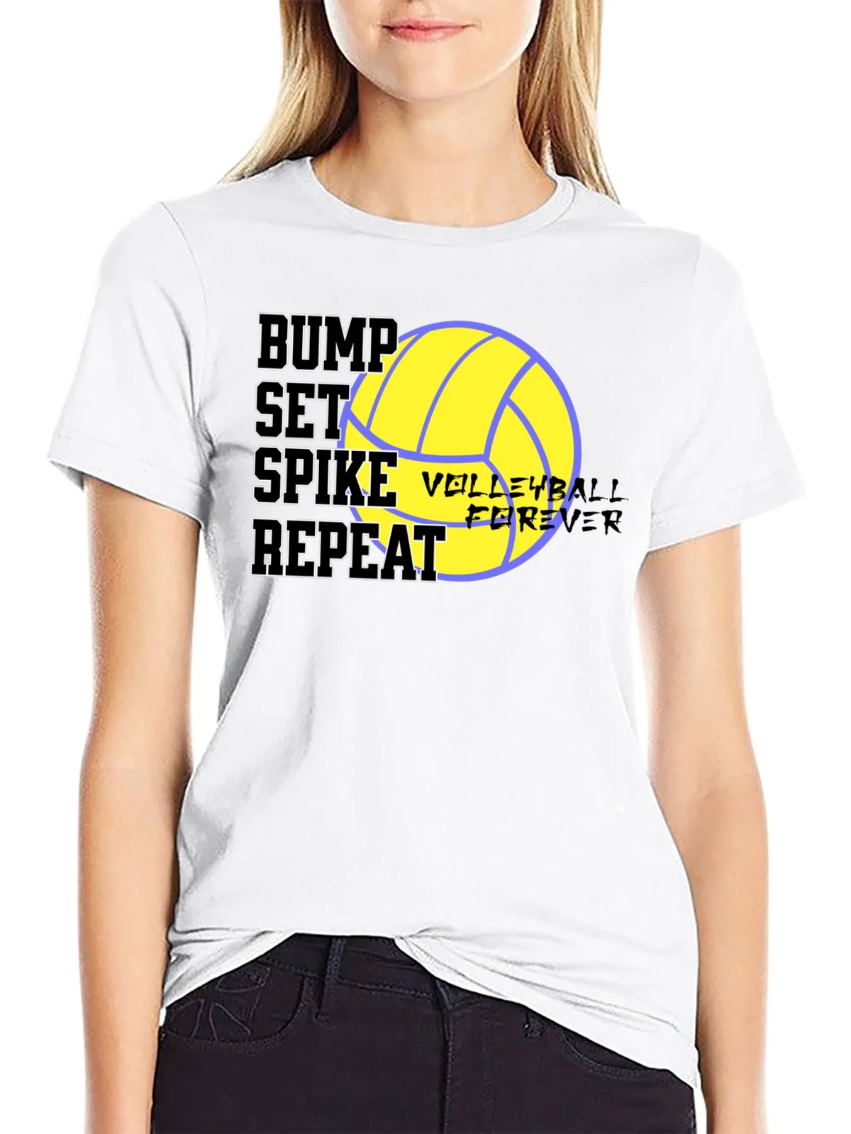 Bump Set Spike Repeat Volleyball T-Shirt product image 7