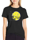 Bump Set Spike Repeat Volleyball T-Shirt product image 1