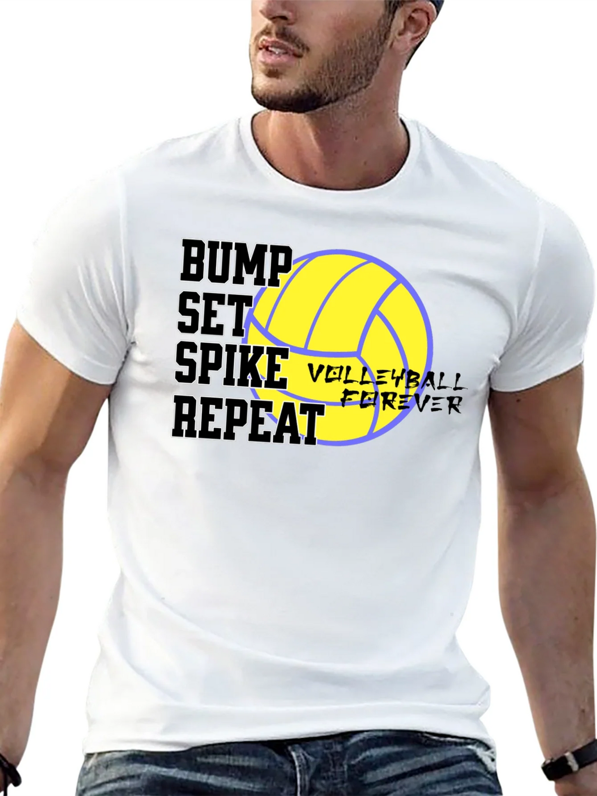 Bump Set Spike Repeat Volleyball T-Shirt product image 10