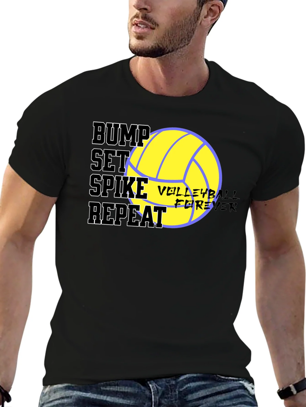 Bump Set Spike Repeat Volleyball T-Shirt product image 5