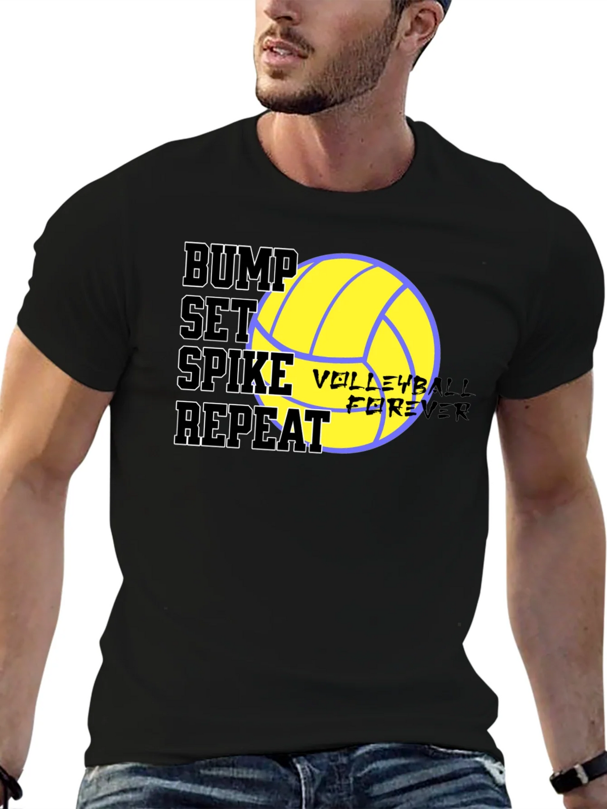 Bump Set Spike Repeat Volleyball T-Shirt product image 5