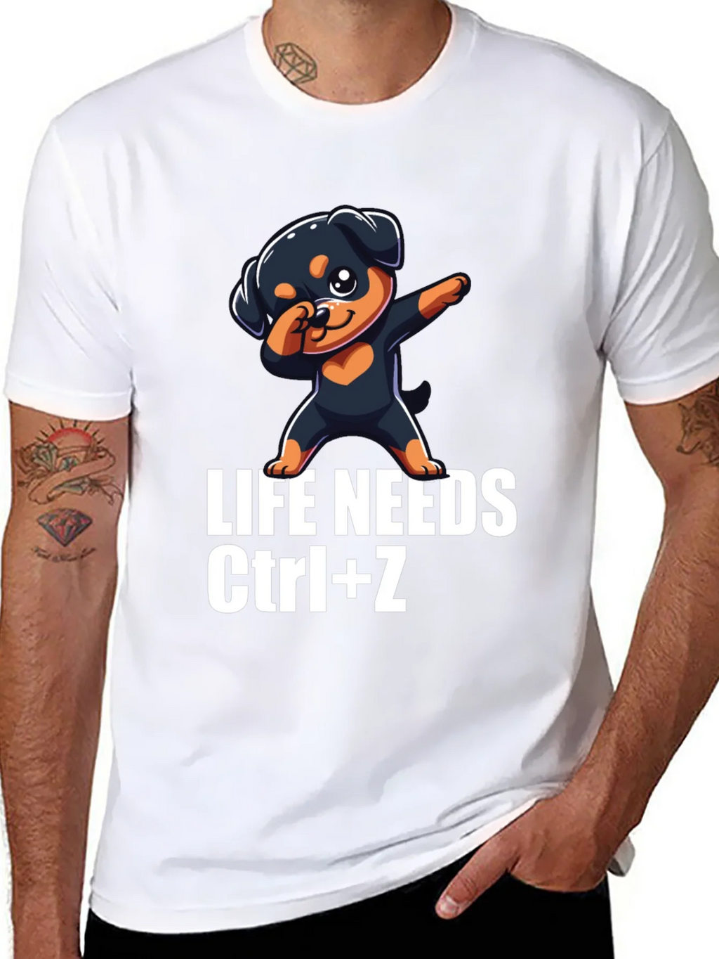Life Needs Ctrl+Z T-Shirt Rottweiler Dab product image 5