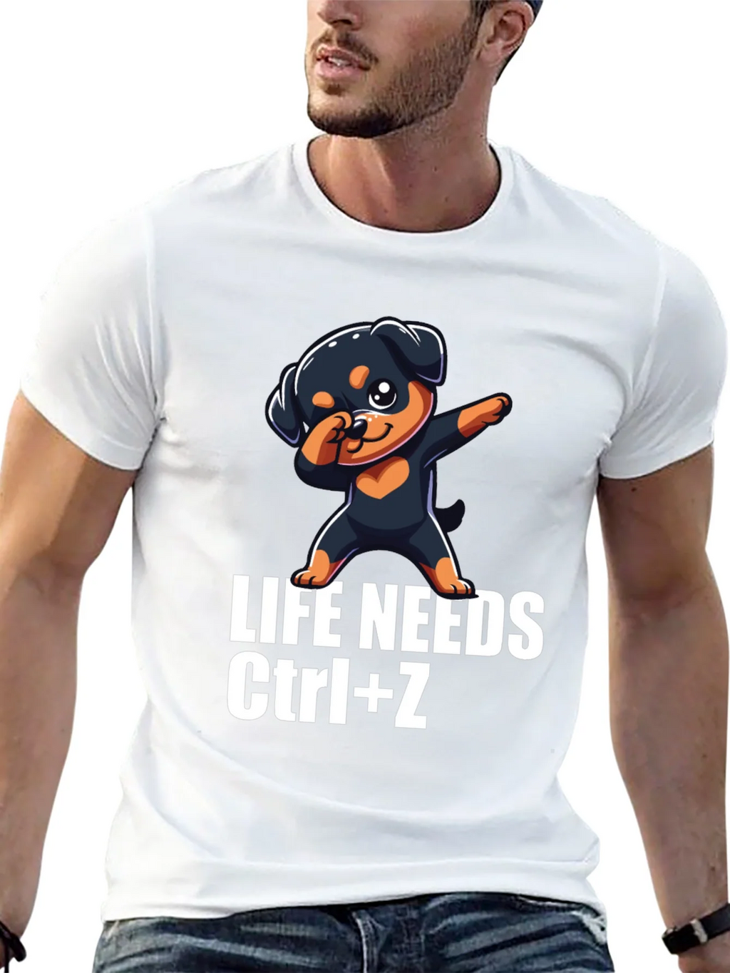 Life Needs Ctrl+Z T-Shirt Rottweiler Dab product image 9