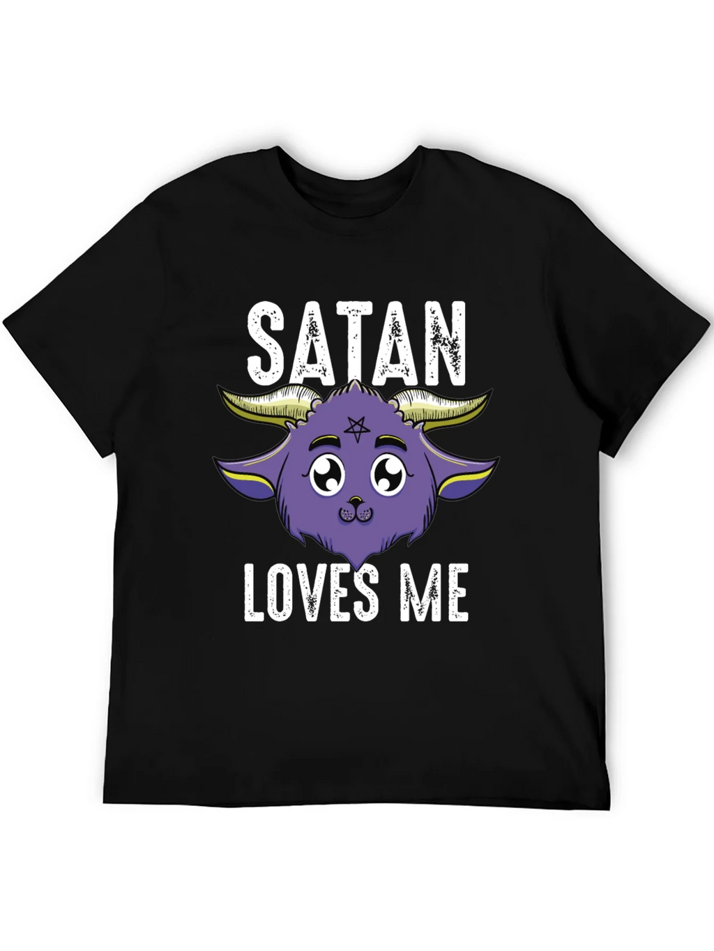 Satan Loves Me Graphic Tee - Cute Goat Design product image 5