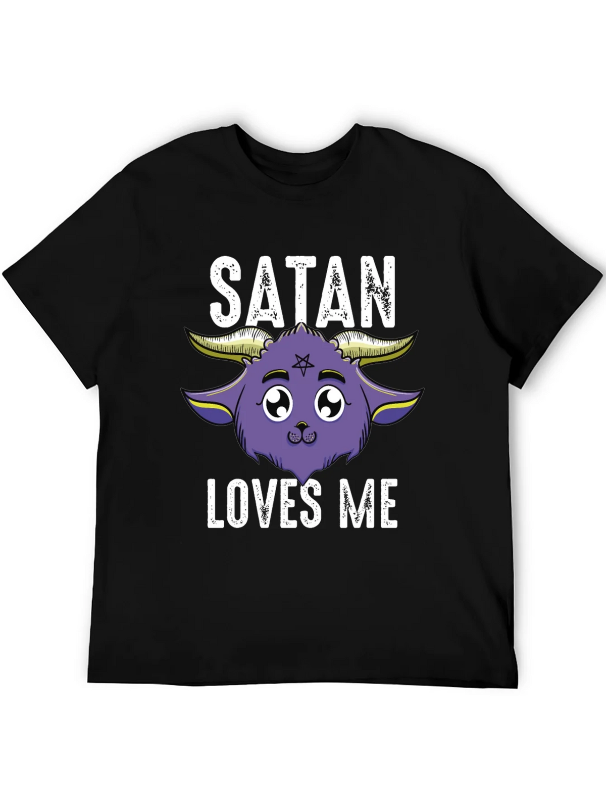 Satan Loves Me Graphic Tee - Cute Goat Design product image 5