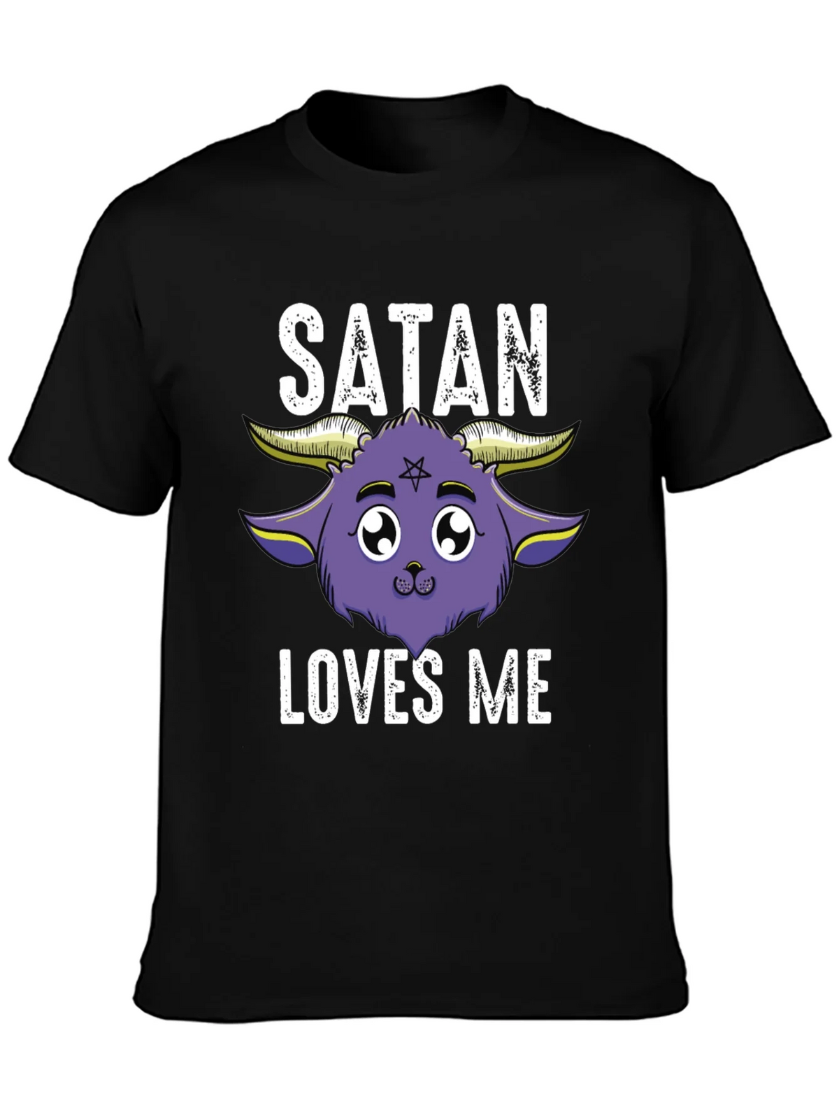 Satan Loves Me Graphic Tee - Cute Goat Design product image 3