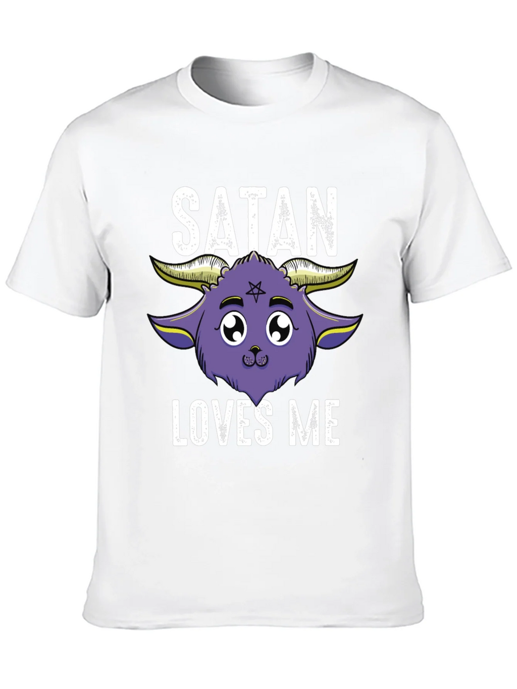 Satan Loves Me Graphic Tee - Cute Goat Design product image 9