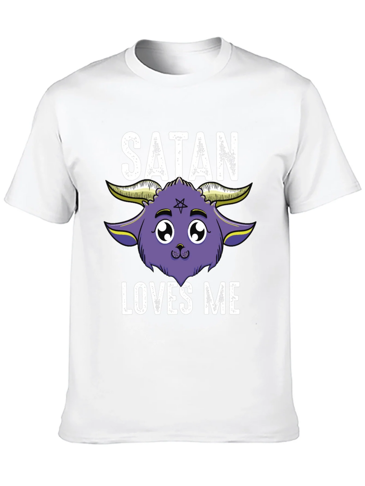 Satan Loves Me Graphic Tee - Cute Goat Design product image 9