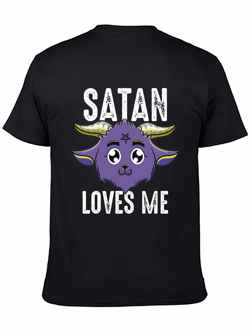 Satan Loves Me Graphic Tee - Cute Goat Design product image 4