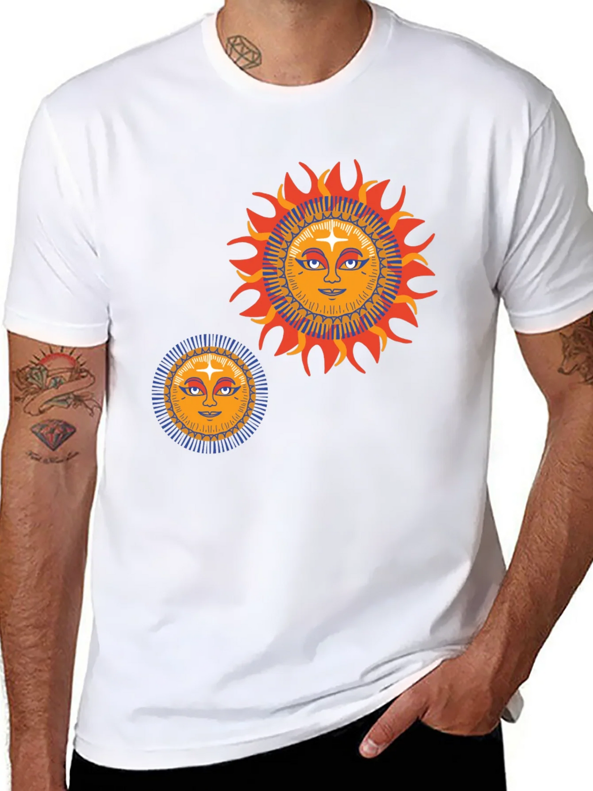 Sun Graphic Tee - Retro Style Black T-Shirt product image 7