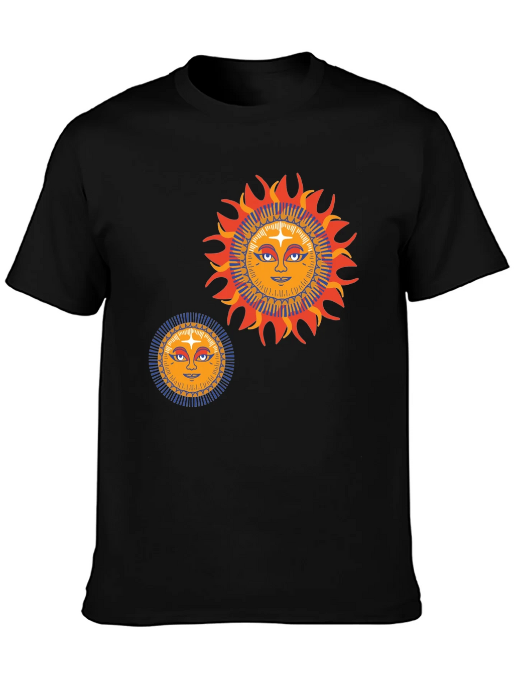 Sun Graphic Tee - Retro Style Black T-Shirt product image 3