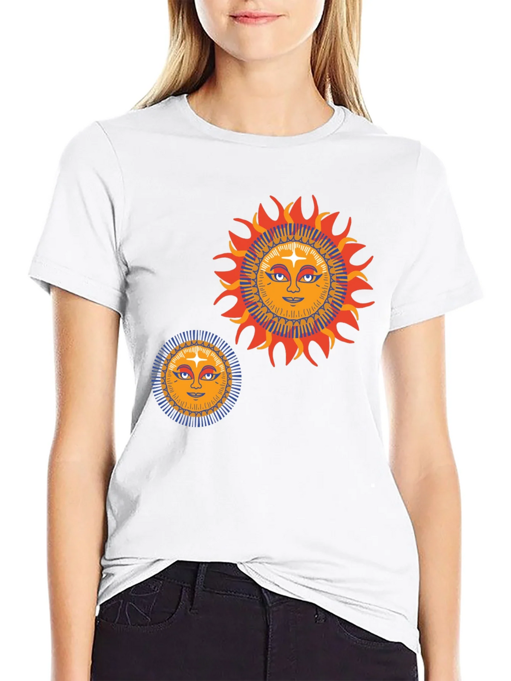Sun Graphic Tee - Retro Style Black T-Shirt product image 8