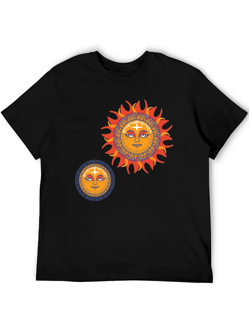Sun Graphic Tee - Retro Style Black T-Shirt product image 5
