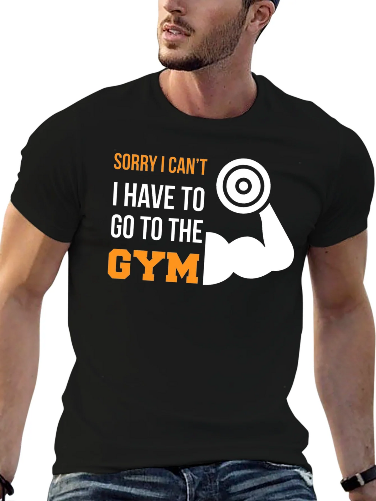 Sorry I Cant Gym T-Shirt Funny Workout Tee product image 6