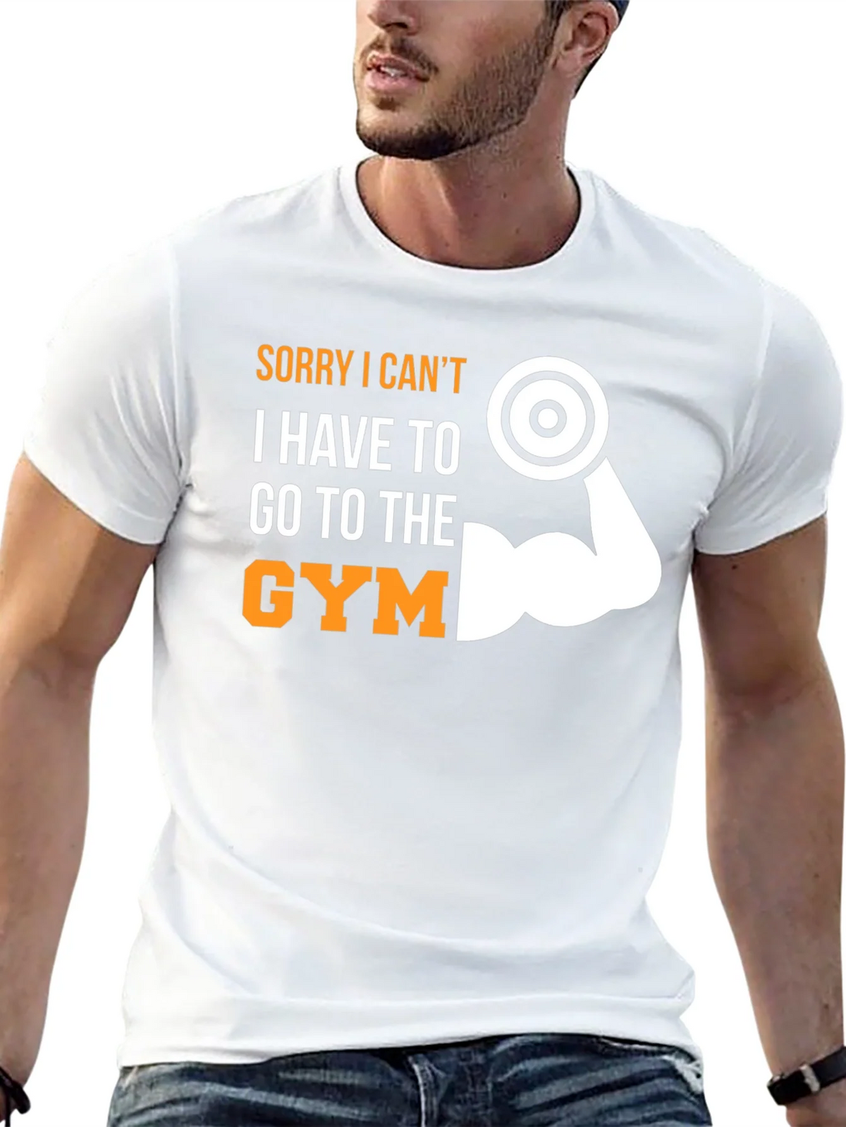 Sorry I Cant Gym T-Shirt Funny Workout Tee product image 12